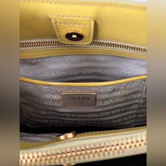 Prada Yellow Galleria Leather Tote with Strap - Picture 10 of 16